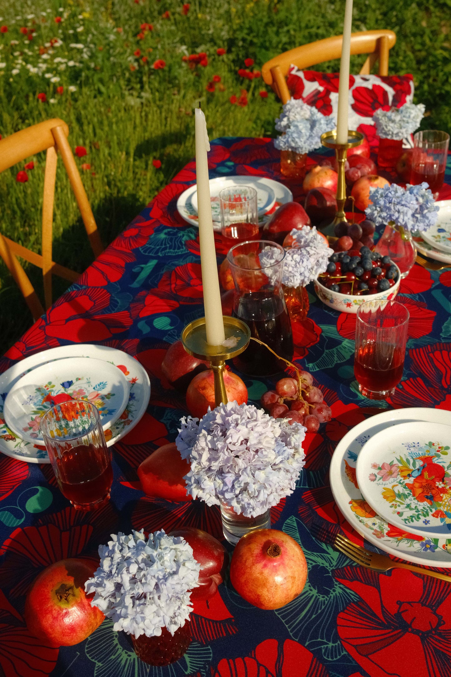 Poppy ( blue) - Tablecloth