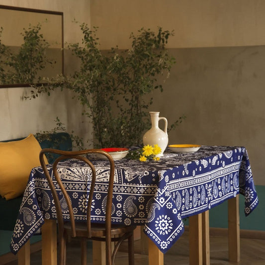 Kala (Blue) - Georgian Traditional Blue Tablecloth